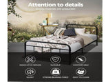 Artiss Bed Frame Metal Bed Frame LEO - Single MBED-C-LEO-S-BK