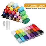 Sewing Thread Sets - 24-Color Mixed Cotton,1000 Yards for Sewing Machine,DIY Projects V1192-AZ-W-31941