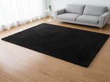 Large Shag Rug Soft 200x140cm Black Floor Rug with Anti-Slip Backing V63-832171