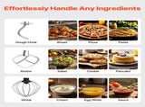 Stand Mixer 5.68 L Electric Dough Mixer 1100W 6 P Speeds Food Beater V952-XRLTMSJBJHS6I5V82V3