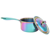 Stainless Steel Thickened Milk Pot with Lid Compound 3Layer Bottom Complementary Food PotColorful V1294-YM0901-3118210121512