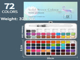 solid water colour paint set, watercolour supplies, art supplies, multiple colour options, V1102-120-61384-MLT-168COLOR