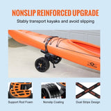 Adjustable Kayak Cart Canoe Boat Carrier 320lbs Load with 10'' Solid Tires V952-S320LBS10INCHRSSKV0
