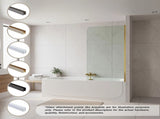 70cm Frameless Glass Bath Screen Modern Wall Channel in Gold for Stylish Bathroom Upgrade V63-852961