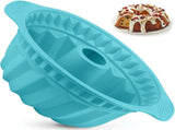 Silicone Fluted Pans, Non-stick with Sturdy Handle, Baking Molds, Perfect Bakeware for Cake, Jello, V1370-AZ4-06536