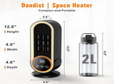 Space Heaters for Indoor Use with Remote, 2s Efficient Heating, Overheat & Tilt Protection, 1200W V1197-JD-041901