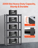 VEVOR Storage Shelves 16" D x 32" W x 63" H 5-tier Garage Storage Shelving，406 x 813 x 1600 mm V952-JSBSXHJ16326QJTGOV0