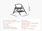 2 Step Ladder, Folding Step Stool with Wide Anti-Slip Pedal and Comfort Handgrip, Lightweight 272 kg V952-YGTTLBWGJPDS7RBCC001V0