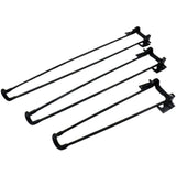 Folding Hairpin Table Legs, Heavy Duty Black Metal Two Rod Support Legs DIY Furniture Accessories V1237-ZY-715-038