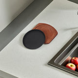 Cast Iron Round Grill Pan with Wooden Base, Perfect for Steak, Barbecue, and Outdoor Cooking - 1 Set V1366-AZ2-W-21893