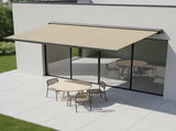 5.0m x 3.0m Retractable Folding Arm Awning Heavy Duty Full Cassette Motorised V63-821233