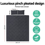 Giselle Bedding Quilt Cover Set Diamond Black Super King QCS-DIAM-BK-SK