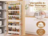 Artiss 2X Over Door Storage Hangers Pantry 6-Tier Organiser Pockets Fabric Beige OVDS-HY-01-6T-BGX2