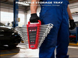 SEDY 15pc Combination Spanner Wrench Set SAE 1/4"-1" CR-V with Storage Rack V465-81061S