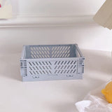5 Pack Mini Plastic Baskets for Organizing and Storage, Collapsible Space Saving Crates, Office Desk V1369-AZ3-W-16299