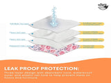 Rooster Farms Female Dog Diapers Large 3Pk - Washable Reusable Nappies Hook/Loop V238-SUPDZ-41365731442768