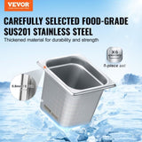 6 Pack Hotel Pans, 1/6 Size Anti-Jam Steam 0.8mm Thick Stainless Steel Restaurant Steam Table V952-16FCCPBXG6JTSOEA6V0