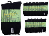 12 Pairs PREMIUM BAMBOO SOCKS Mens Heavy Duty Thick Work Socks Cushion BULK - Black - 6-11 V563-12BSOX-BLK-SIZE6-11