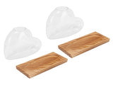 2PCS Propagation Vases Heart Shaped Glass Desktop Planter Plant Propagation Station for Small V1294-YM0901-3115260004711