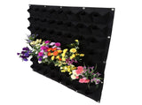 64 Pockets Vertical Outdoor Garden Felt Plants Flower Growing Bag Wall Hanging Planter V1294-YM0901-JYB00528-01