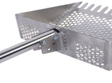 Chicken Poop Scooper Rake Stainless Steel Adjustable Chicken Litter Shovel for Chicken Coop Beach V1294-YM0901-3111250186411