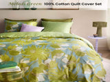 Oilily Melodi Green Cotton Floral Quilt Cover Set Queen V442-HIN-QUILTCS-MELODI-GREEN-QS