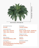 VEVOR 2Pcs Artificial Boston Ferns Plastic Fern 50 Branches Indoor Outdoor Decor V952-PZSRZJLZWBHHOUQQT001V0