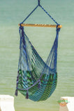 Mayan Legacy Extra Large Outdoor Cotton Mexican Hammock Chair in Caribe Colour V97-HSCHCARIBE