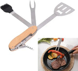 5-in-1 Foldable Stainless Steel BBQ Grill Multitool with Spatula, Fork and Bottle Opener for V1189-LC-HW-00578