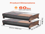 Under Bed Storage with Wheels, 650 x 460 x 180 mm Underbed Containers, Underbed Shoes Organizer with V952-CDCWKFTMBYDLATMLN001V0