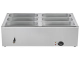 Commercial Food Warmer, 1500W Electric Stainless Steel Steam Food Warmer with Lid, 6-Pan Fast V952-SYSPBWQPTK61338ZN002V3