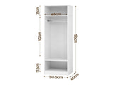 Artiss Wardrobe Clothes Closet Storage Organizer Shelf White FURNI-N-WR02-WH-AB