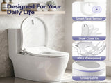 Cefito Electric Bidet Toilet Seat Washing Without Power Heated D-Shape Air Dryer BIDET-ELEC-S003-WH