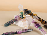Handmade Crystal Wand Natural Stone Scepter Raw Gemstone Magic Wand Healing Tool Green Fluorite B V1178-0500-QZLYB