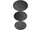 3Pcs/Set 30cm 27cm 24cm Diameter Round Black Wooden Tray Tableware Dessert Fruit Tray for Home Hotel V1294-YM0901-3118210231511
