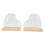 2PCS Propagation Vases Heart Shaped Glass Desktop Planter Plant Propagation Station for Small V1294-YM0901-3115260004712