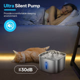 8 Set Replacement Filters & Sponges for 2.2L/74oz Stainless Steel Cat Water Pet Water V1192-AZ-W-24976