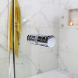 Brass Shower Door Square knob Handle in Gold V63-930371