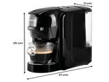Pronti 3-in-1 Breakfast Set Kettle, 4-Slice Toaster and Pronti HomeMaid Coffee Machine Applianc KT-TS-C511-BK