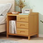 Bamboo Bedside Table Nightstand Storage Bedroom Sofa Side Stand V63-838001