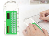 Transparent Ruler Calculator with Magnifier Student Electronics Calculators Attractive,Portable V1366-AZ2-W-25229