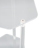 Acrylic End Table 2 Tier Corner Side Table Small Corner Table for Living Room Bedroom Balcony Easy V1294-YM0901-3116240024811