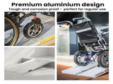 EQUIPMED 152cm Portable Folding Aluminium Access Ramp, 272kg Rated, for Wheelchair, Mobility V219-HELRMPEQ15KA