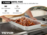 4 Pack Hotel Pan 3.7" Deep Steam Table Pan Full Size with Lid 20.8"L x 13"W Hotel Pan 22 Gauge V952-CP20X12X4YCTZ4001V0