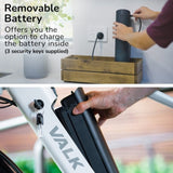 Valk Metro ST 5 + Electric Bike, Mid-Drive, Step-Through, Large, White V219-BIKECBVAL4SMA