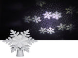 Christmas Tree Topper Projector Light LED Rotating Snowflake Projection Lamp Decoration SilverUS V1294-YM0901-3119200143111