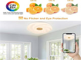 LED recessed ceiling light, 48W dimmable flower shape ceiling lamp, 14.8 inch 3 CCT, close to the V1189-HB001HWU000082