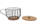 Coffee Pod Holder Iron Large Capacity Space Saving Wooden Base Coffee Pods Storage Organizer for V1294-YM0710-3118230284312
