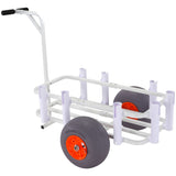 VEVOR Beach Fishing Cart, 136 kg Load Capacity, Fish and Marine Cart with Two 330 mm Big Wheels PU V952-LLKYJC13YC0073FBMV0
