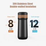Insulated French Press Pot 320ml Outdoor Travel Portable Stainless Steel Insulated French Press Pot V1263-JX-7370
